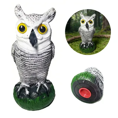 Wholesale Eco-Friendly Modern Sports Style Outdoor Garden Yard Horned Plastic Owl Bird Scare for Hunting Decoration Box