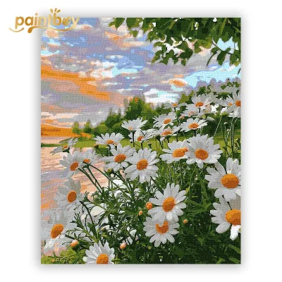 Painting by Number Flower Design DIY Wall Art Paintings for Living Room Wall