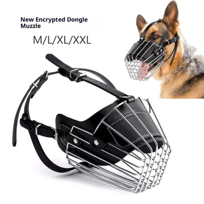 Metal-Frame Dog Muzzle for Mastiffs German Shepherds Golden Retrievers Dogo Argentinos-Bite-Proof Food-Grabbing Prevention
