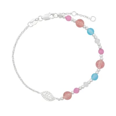 Light Fashion Jewelry Bracelet Agate Beads Sterling Silver Charm Bracelets