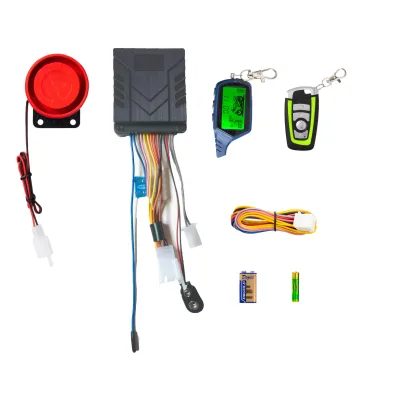 Motorcycle Anti Theft Alarm System with LCD Two Way Remote PKE Keyless Entry Auto Lock 125dB Security System