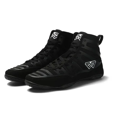 Oem High Top Fly Weave Make Your Own Laminate Custom Logo Boys Wrestling Shoes Manufacturer for Men