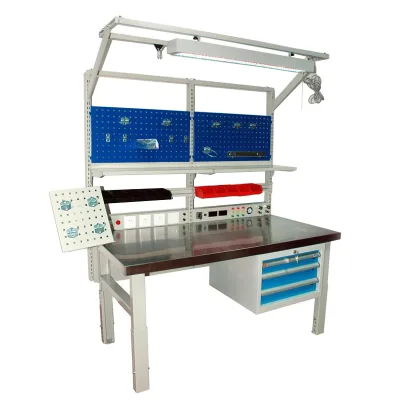Detall HeavyDutyTable Heavy Duty Industrial Work Table 5000kg Load Steel Frame SS304 Top Plate Leveling Feet CE Certified