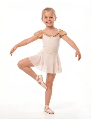 Factory Hot pink Dance Wear Girls Long Sleeves Ballet Costume for Stage Performance
