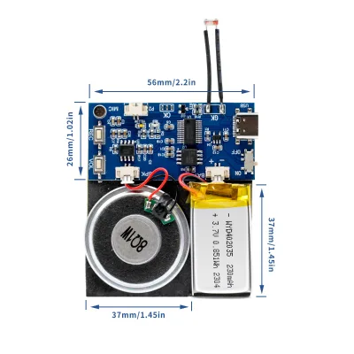 4M Light-Activated MIC Recordable Sound Module with Speaker DIY Acoustic Component for Sound Products