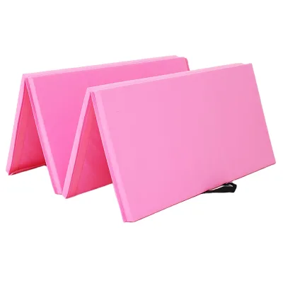 Factory Price Pvc and Epe Sports Fitness pink Folding Gymnastics Mat
