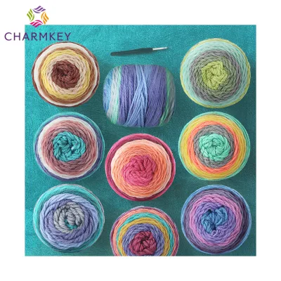 200gram Per PCS Chunky Cake Yarn Different Colors Available 100% Acrylic Hand Knitting Fancy Yarn for Crochet
