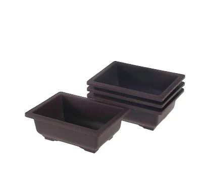 Eco-Friendly Garden Square Rectangular Plastic Container Succulent Bonsai Training Imitation Terracotta Pot Outdoor Planters