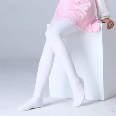 BT00006 Factory Wholesale Full Footed Children Dance Tights Tan Ballet Tights