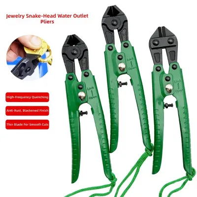 8-inch Snake-head Cutting Pliers Professional Jewelry Tools; Straight-nose Diagonal-cut Jaws; Forged 45 Carbon Steel Plastic