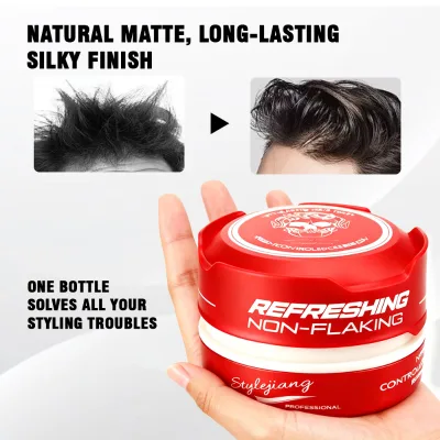 Stylejiang 150ml Hair Wax with Strawberry Essence Hair Styling Wax Gel Safe Nonirritant No White Residue Gel