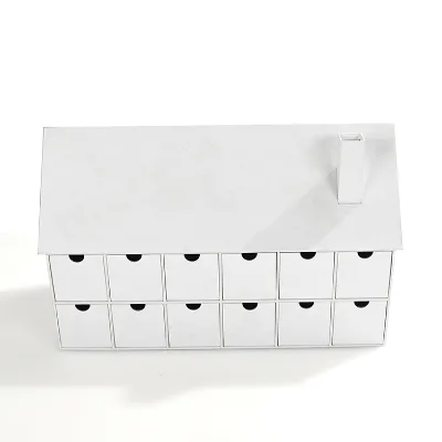 Cardboard Handmade Advent Calendar for Christmas