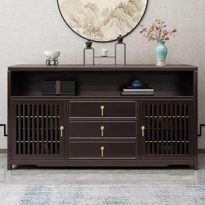 Modern Simple Solid Wood Side Cabinet for Home Porch Tea Room Living Room Storage Furniture