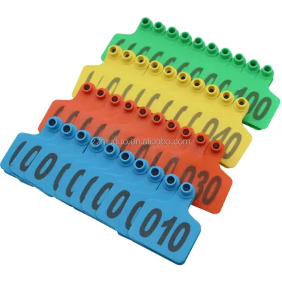 TPU Material Number 001-100 Animal Management Ear Tag for Cattle Cow Identification
