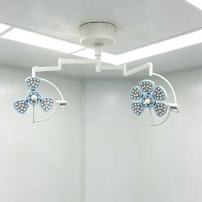 Ceiling Mounted LED Surgical Lamp-Anti-Drift Balance Arm & Stepless Focus 4000-6500K Color Temp CRI 96