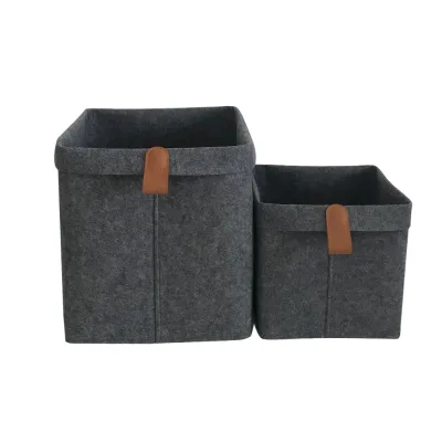 Foldable Felt Storage Basket Bag