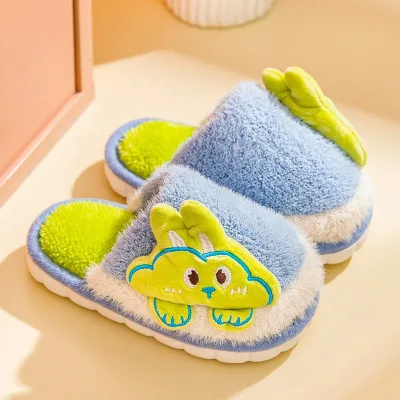 Cartoon Cotton slippers Female Autumn and Winter Home Indoor Soft Bottom Warm Couple Plush slippers for Wholesales China Factory