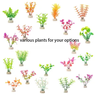 Factory Direct Sale Price Small Plastic Artificial Aquarium Plants Fish Tank Decorations Ornaments for Aquascapin