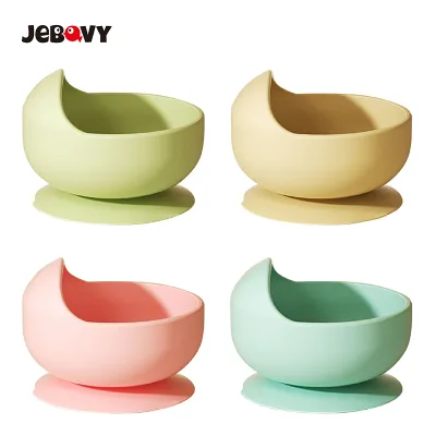 New Design OEM Food Grade Non Toxic Baby Feeding Bowl Silicone Baby Suction Bowl