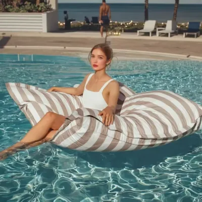 Customizable Outdoor Luxury Beanbag Floats Swimming Pool Large Sun Loungers Quick Dry No Inflation Needed Bean Bag Covers