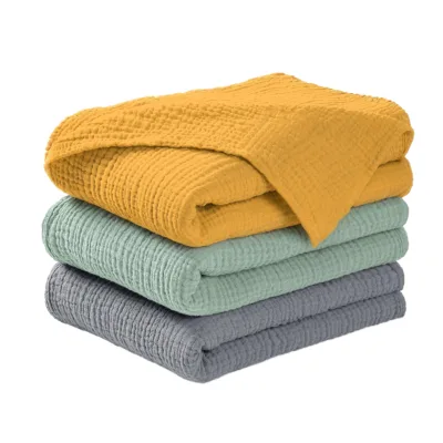 Soft Baby Blankets Breathable Muslin Baby Blanket Newborn Receiving Muslin Swaddle Blankets