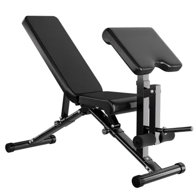 WENDY Adjustable Bench - 300KG Capacity Duty Foldable Workout Bench for Full Body Exercise with Preacher Pad & Leg Extension