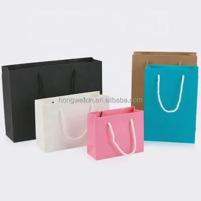 Custom Logo & Size Eco-Friendly Paper Bags for Business & Shopping Packaging-Practical Wholesale Price
