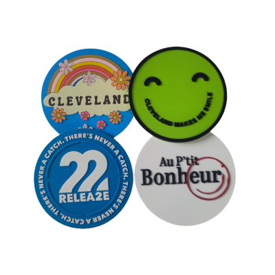 Customized Car Coasters Design Your logo Cup coaster Silicone Soft Pvc coaster Holder