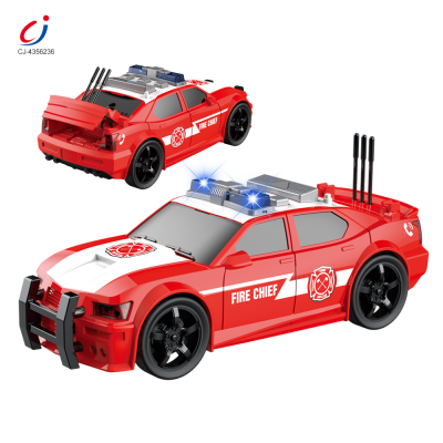 Chengji Kids Plastic Frictional Police Toy Car 1:20 Precise Scale Model Story Playback Police Music Car