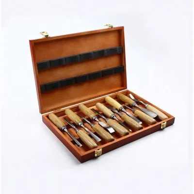 TEBAK 12pcs Woodworking Tools Chisel Set Wood Chisel Tool Set Turning Tools Lathe Carving Hand Chisel with Storage Case