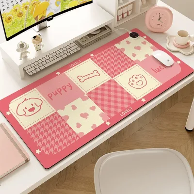 HONGSHI Customized logo Heated Gaming Mouse Pads, High-quality Warm Desk Pads for Children