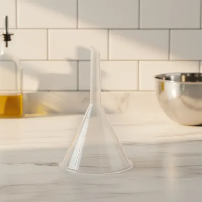 Customized Logo Small Mini Perfume Funnel Clear PP Plastic Funnel for Chemical and Liquid Use