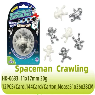 Slow Rebound Soft TPR Cartoon Shape Customized Squeeze Toy Spaceman Crawling DC-0633