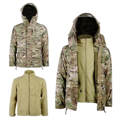 Outdoor Fleece Jacket Tactical Jacket Vintage Combat Jacket