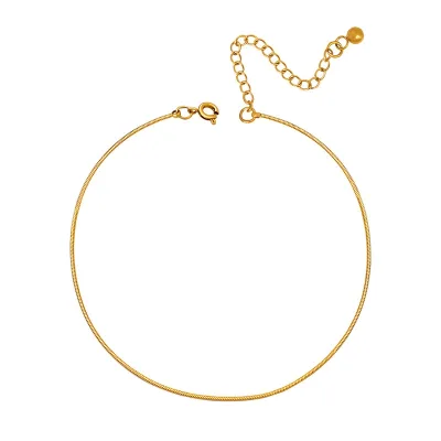 Custom 18K Gold Plated Anklet New Cold Style Thin Snake Bone Chain Ins Style Exquisite Stainless Steel Niche