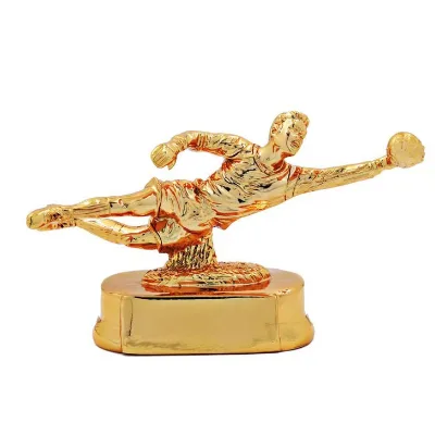 Gold-Plated Trophies High Quality Resin Figure Player Soccer College Football Championship Trophy Award for Football