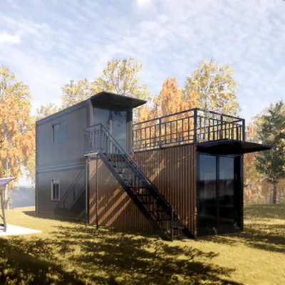 20/40FT Prefab Modern Steel Sandwich Panel Shipping Container Outdoor Restaurant & Ice Cream Shop with 5 Year Warranty