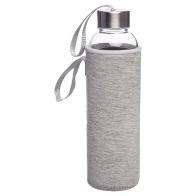 Reusable BPA Free Wide Mouth Wholesale Glass Drinking Water Bottles With Protective Sleeve and Lids
