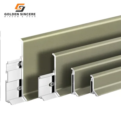 GS Modern Flooring Baseboard Aluminum Alloy Profile Skirting Board Decorative