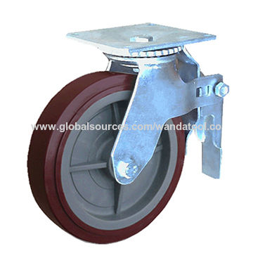 Scaffold caster, Top plate scaffold caster, Heavy duty scaffold caster with polyurethane wheel
