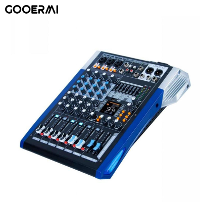 KM-6 Professional Sound System Audio Sound Broadcasting 6 Channels 48V Phantom Power Mixing Console Mixer Stage Sound Console