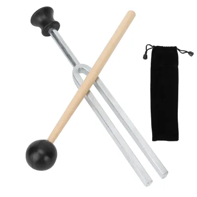 Tuning Fork Vibration Experimental Instrument Musical 256Hz Stainless Steel Resonant Tuning Set with Storage Bag