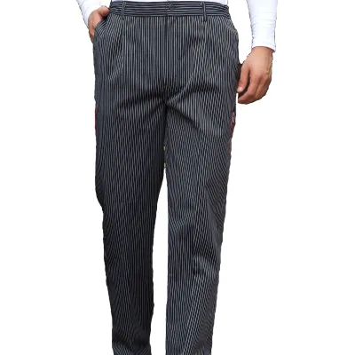 High Quality Anti-Bleaching Chef Pants Soft Breathable Chef Pants Black Comfortable Chef Overalls