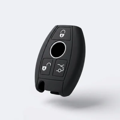 Precision Fit Matte Black Silicone Keyholder for Mercedes Benz W204 W212 W211 Minimalist Key Case Anti Scratch Shockproof Case