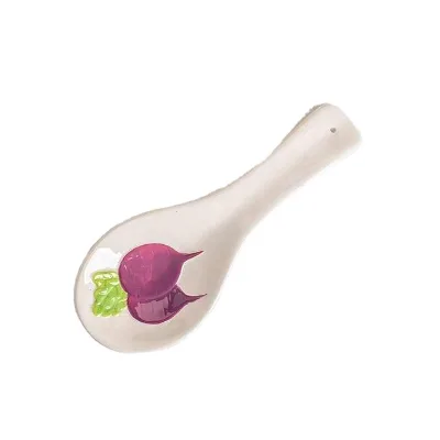 Handpainted Ceramic Spoon Rest Custom Wholesale Kitchen Soup Spoon Rest Ceramic Spoon Rest