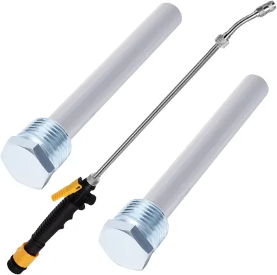 RV Water Heater Anode Rod & RV Water Heater Tank Rinser - Thread Magnesium Rod and Water Heater Flush Wand, Replacement Part