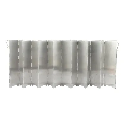 16-Piece Foldable Aluminum Camping Windshield - 130cm Wind Barrier for Outdoor Stoves & Burners