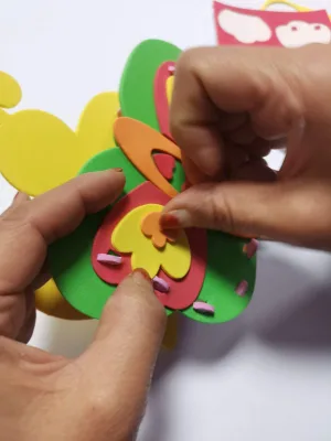 Handmade Paper butterfly Sticking Toys for Kid DIY to Enhance Hand-drawing Skills Handmade Sticker