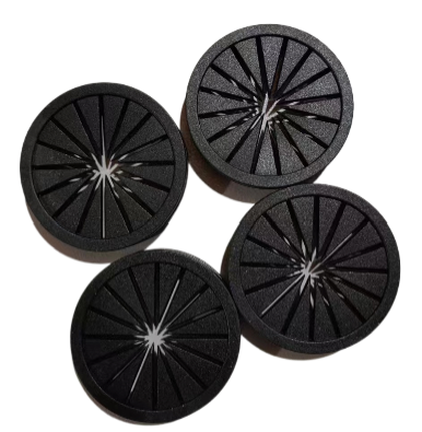Furniture Hardware Black Rubber Round Breathable Net Ventilation Holes