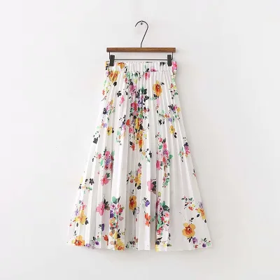 High Quality Fancy Unique Design Adult Women's Pencil Skirt with Ruffles Floral Pattern Casual Breathable Floor-Length Skirt